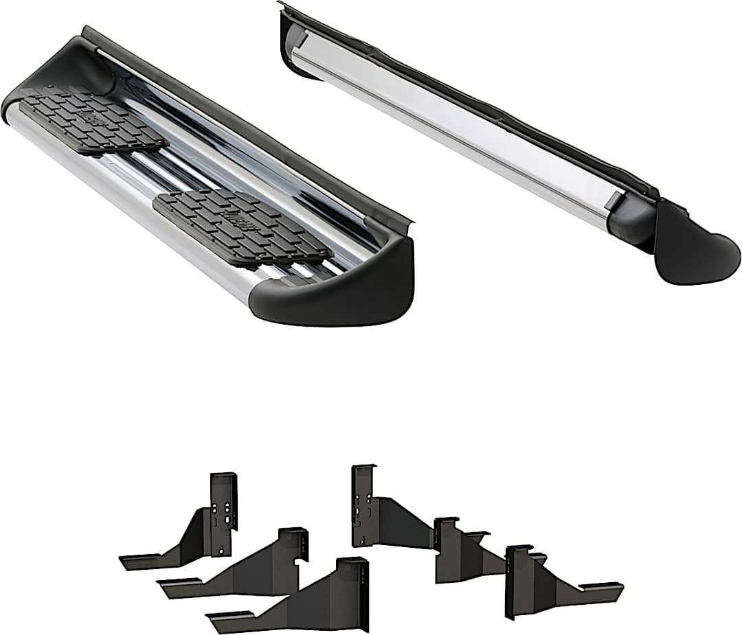 luv481032571032_1.jpg Luverne 481032-571032 Running Boards, Polished, Stainless Steel, Extended Cab Pickup, Side Entry 7 in. Series - Image 1