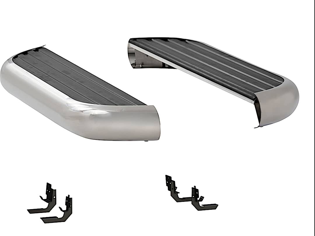 luv575060571631_1.jpg Luverne 575060-571631 Running Boards, with Polished Stainless Steel Trim, Standard Cab Pickup, 6 1/2 in. MegaStep Series - Image 1