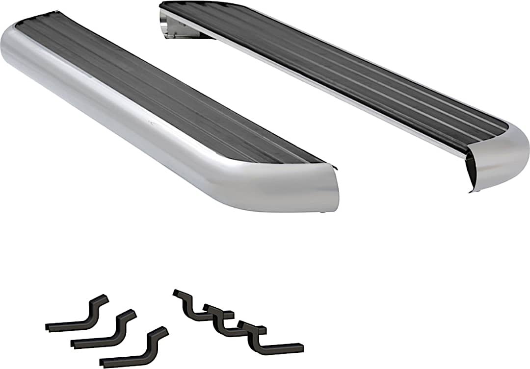 luv575072570553_1.jpg Luverne 575072-570553 Running Boards, with Polished Stainless Steel Trim, Extended Cab Pickup, 6 1/2 in. MegaStep Series - Image 1