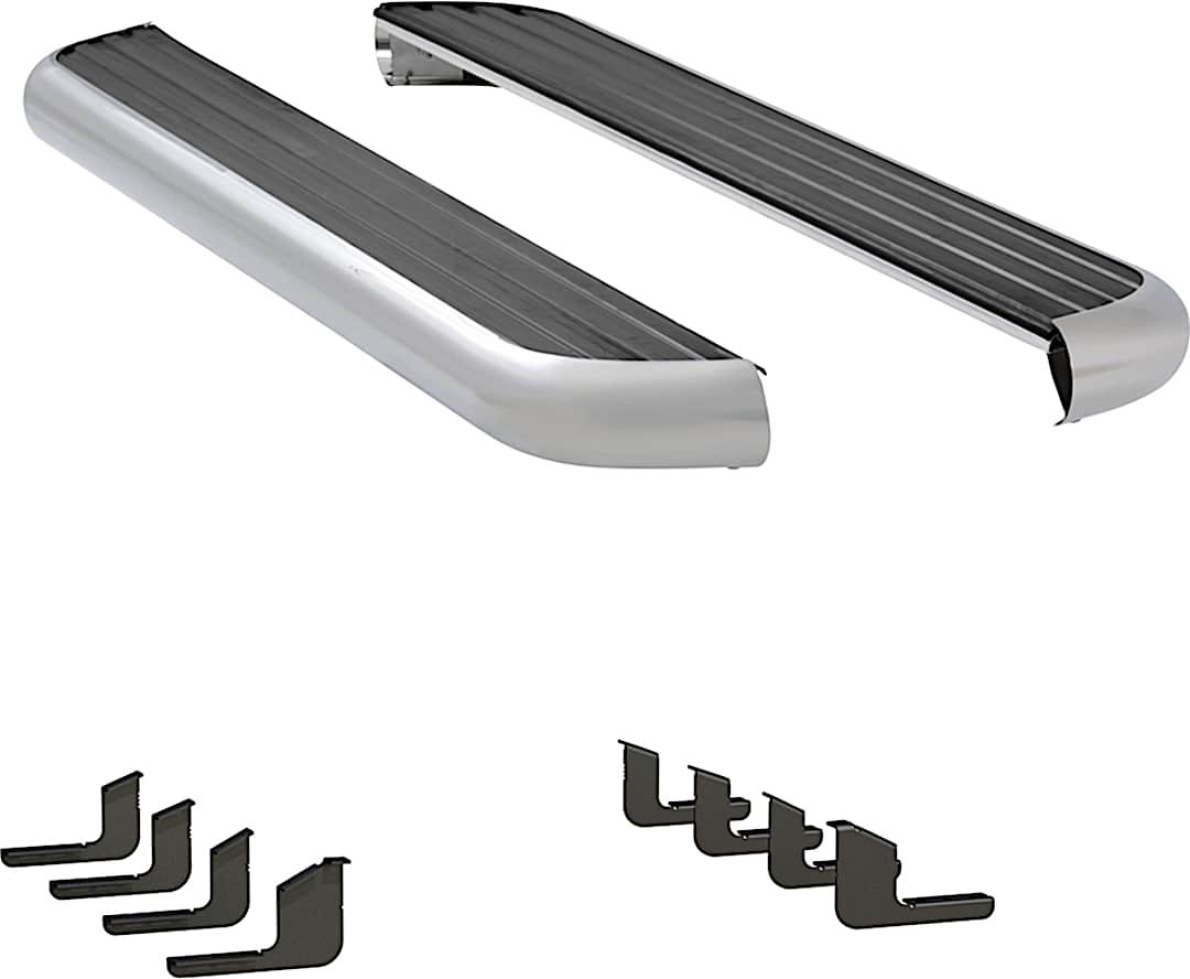 luv575078570752_1.jpg Luverne 575078-570752 Running Boards, with Polished Stainless Steel Trim, Crew Cab Pickup, 6 1/2 in. MegaStep Series - Image 1