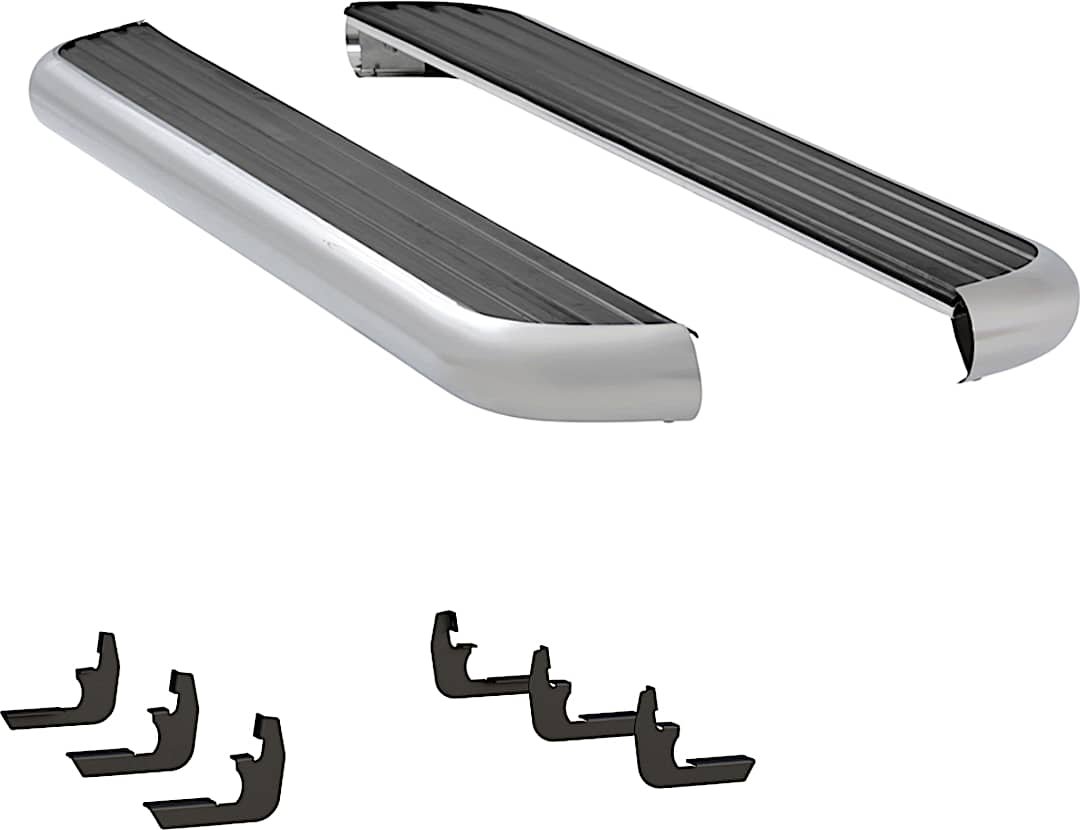 luv575078571515_1.jpg Luverne 575078-571515 6 1/2 in. MegaStep Series Running Boards, Polished Non-Powered Aluminum Set of 2 - Image 1