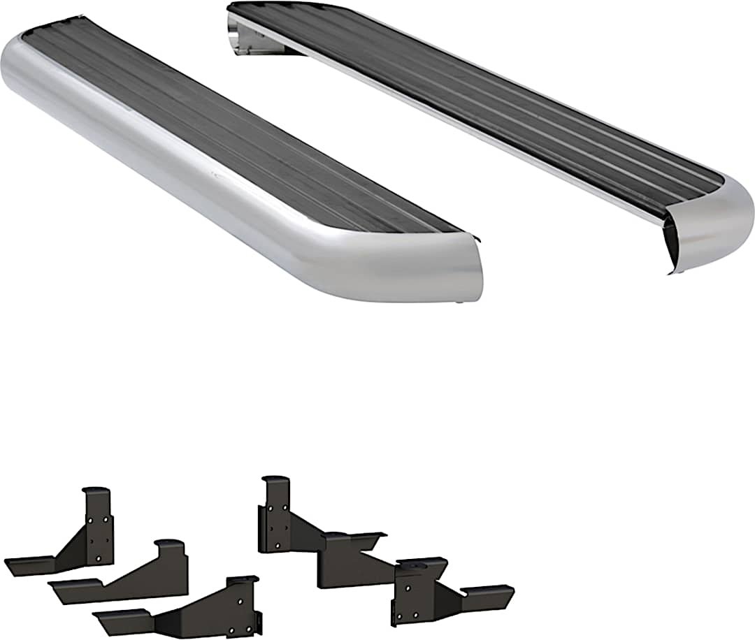 luv575078571743_1.jpg Luverne 575078-571743 Running Boards, with Polished Stainless Steel Trim, Extended Cab Pickup, 6 1/2 in. MegaStep Series - Image 1