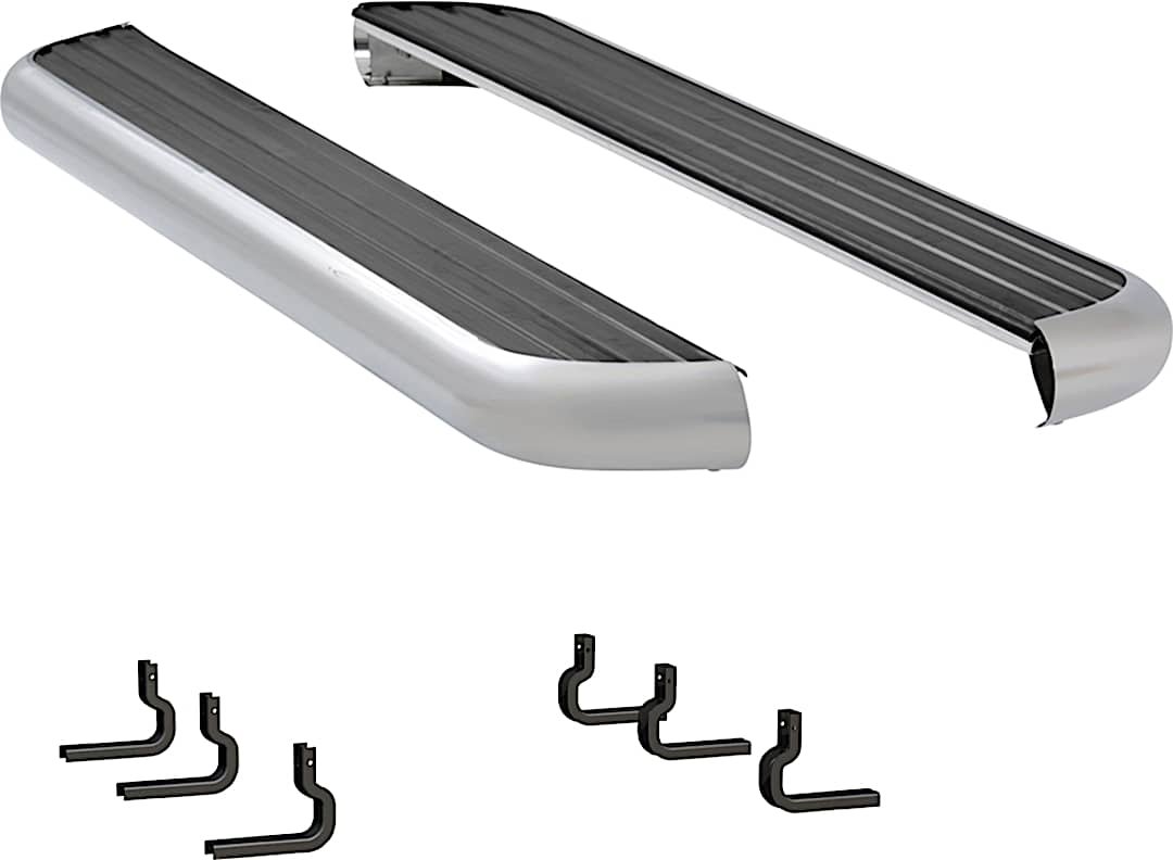 luv575088570922_1.jpg Luverne 575088-570922 Running Boards, with Polished Stainless Steel Trim, Crew Cab Pickup, 6 1/2 in. MegaStep Series - Image 1