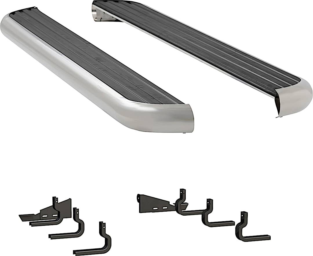 luv575088570929_1.jpg Luverne 575088-570929 Running Boards, with Polished Stainless Steel Trim, 67.0 in. Bed, Extended Cab Pickup, 6 1/2 in. MegaStep Series - Image 1