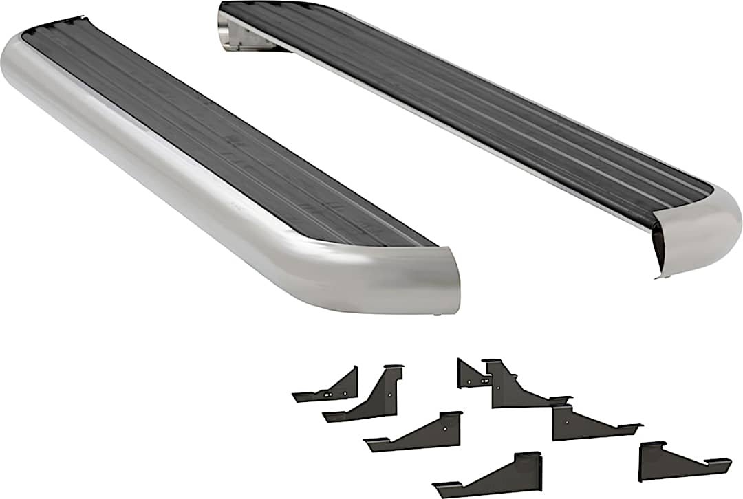 luv575098570237_1.jpg Luverne 575098-570237 Running Boards, with Polished Stainless Steel Trim, 96.0/97.9/98.3 in. Bed, Standard Cab Pickup, 6 1/2 in. MegaStep Series - Image 1