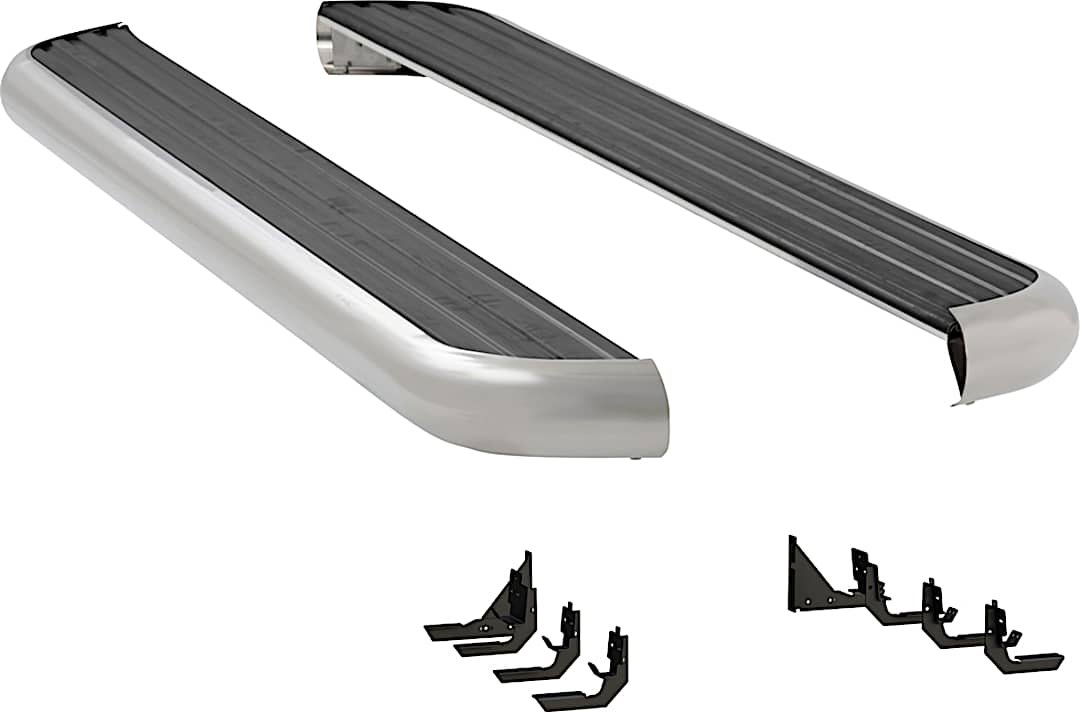 luv575098571338_1.jpg Luverne 575098-571338 Running Boards, with Polished Stainless Steel Trim, 98.3 in. Bed, Standard Cab Pickup, 6 1/2 in. MegaStep Series - Image 1