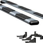 Luverne 583098-570939 Running Boards, Powdercoated Silver, Aluminum, Crew Cab Pickup/Extended Cab Pickup/Standard Cab Pickup, 67.4/76.3/96.3 in. Bed, O-Mega II 6 in. Series