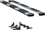 Luverne 583098-571032 O-Mega II 6 in. Series Running Boards, Powdercoated Silver Non-Powered Aluminum Set of 2