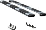 Luverne 583098-571632 O-Mega II 6 in. Series Running Boards, Powdercoated Silver Non-Powered Aluminum Set of 2