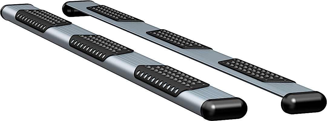 luv583098571729_1.jpg Luverne 583098-571729 Running Boards, Powdercoated Silver, Aluminum, Extended Cab Pickup/Standard Cab Pickup, 81.9/98.1 in. Bed, O-Mega II 6 in. Series - Image 1