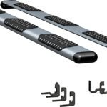 Luverne 583114-570717 Running Boards, Powdercoated Silver, Aluminum, Crew Cab Pickup/Extended Cab Pickup, 78.8/97.6/97.8 in. Bed, O-Mega II 6 in. Series