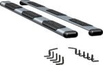 Luverne 583114-570829 Running Boards, Powdercoated Silver, Aluminum, Crew Cab Pickup/Extended Cab Pickup, 81.8/98.0 in. Bed, O-Mega II 6 in. Series