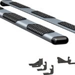 Luverne 583114-571529 Running Boards, Powdercoated Silver, Aluminum, 97.6 in. Bed, Extended Cab Pickup, O-Mega II 6 in. Series
