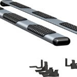 Luverne 583125-571117 Running Boards, Powdercoated Silver, Aluminum, 96.0/97.6/97.8 in. Bed, Crew Cab Pickup, O-Mega II 6 in. Series