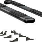 Luverne 584078-570237 Running Boards, Powdercoated Textured Black, Aluminum, 75.9/76.3/78.0 in. Bed, Standard Cab Pickup, O-Mega II 6 in. Series