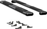 Luverne 584078-570237 Running Boards, Powdercoated Textured Black, Aluminum, 75.9/76.3/78.0 in. Bed, Standard Cab Pickup, O-Mega II 6 in. Series