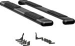 Luverne 584078-570757 Running Boards, Powdercoated Textured Black, Aluminum, 78.7 in. Bed, Standard Cab Pickup, O-Mega II 6 in. Series