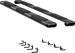 Luverne 584098-570745 O-Mega II 6 in. Series Running Boards, Powdercoated Textured Black Non-Powered Aluminum Set of 2