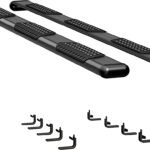 Luverne 584098-570745 O-Mega II 6 in. Series Running Boards, Powdercoated Textured Black Non-Powered Aluminum Set of 2