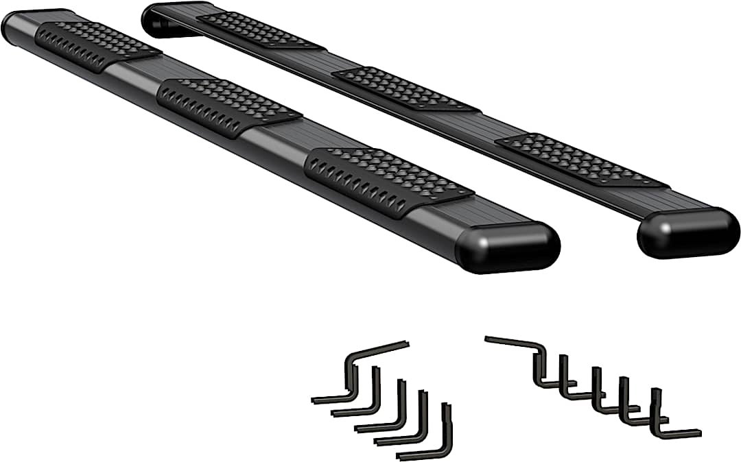 luv584098570829_1.jpg Luverne 584098-570829 Running Boards, Powdercoated Textured Black, Aluminum, 81.8 in. Bed, Extended Cab Pickup, O-Mega II 6 in. Series - Image 1