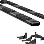 Luverne 584098-570939 Running Boards, Powdercoated Textured Black, Aluminum, Crew Cab Pickup/Extended Cab Pickup/Standard Cab Pickup, 67.4/76.3/96.3 in. Bed, O-Mega II 6 in. Series