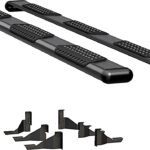 Luverne 584098-571032 O-Mega II 6 in. Series Running Boards, Powdercoated Textured Black Non-Powered Aluminum Set of 2