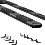 Luverne 584098-571475 O-Mega II 6 in. Series Running Boards, Powdercoated Textured Black Non-Powered Aluminum Set of 2