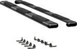 Luverne 584098-571725 O-Mega II 6 in. Series Running Boards, Powdercoated Textured Black Non-Powered Aluminum Set of 2