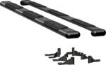 Luverne 584102-570939 Running Boards, Powdercoated Textured Black, Aluminum, 76.3 in. Bed, Crew Cab Pickup, O-Mega II 6 in. Series