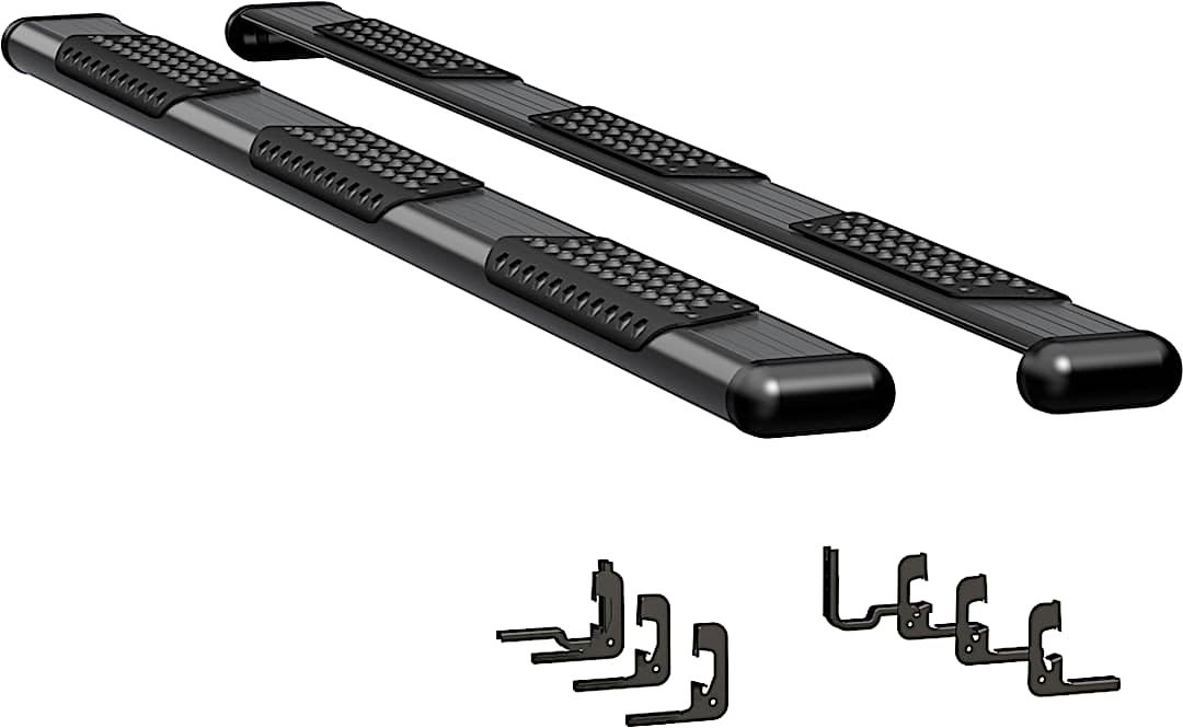 luv584114570717_1.jpg Luverne 584114-570717 Running Boards, Powdercoated Textured Black, Aluminum, Crew Cab Pickup/Extended Cab Pickup, 78.8/97.6/97.8 in. Bed, O-Mega II 6 in. Series - Image 1