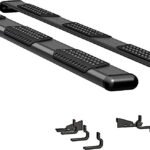 Luverne 584114-570929 Running Boards, Powdercoated Textured Black, Aluminum, 97.4 in. Bed, Extended Cab Pickup, O-Mega II 6 in. Series