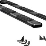Luverne 584125-571338 Running Boards, Powdercoated Textured Black, Aluminum, 98.3 in. Bed, Crew Cab Pickup, O-Mega II 6 in. Series
