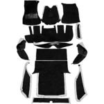 Newark Auto Products F136A-NARROW-241701 Carpet Kit, Black, Nylon Deep Plush and Cut pile