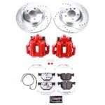 Powerstop 2-Wheel Set Power Stop&reg; KC045-26 Rear Z26 Muscle Carbon-Fiber Ceramic Brake Pad, Drilled & Slotted Rotor and Caliper Kit - Image 5