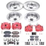 Powerstop 4-Wheel Set Power Stop&reg; KC1042 Front and Rear Z23 Daily Carbon-Fiber Ceramic Brake Pad, Drilled & Slotted Rotor and Caliper Kit - Image 4