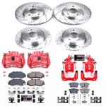 Powerstop 4-Wheel Set Power Stop&reg; KC1042A Front and Rear Z23 Daily Carbon-Fiber Ceramic Brake Pad, Drilled & Slotted Rotor and Caliper Kit - Image 4
