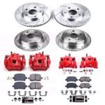 Powerstop 4-Wheel Set Power Stop&reg; KC1060A Front and Rear Z23 Daily Carbon-Fiber Ceramic Brake Pad, Drilled & Slotted Rotor and Caliper Kit - Image 4