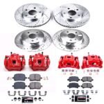 Powerstop 4-Wheel Set Power Stop&reg; KC1063 Front and Rear Z23 Daily Carbon-Fiber Ceramic Brake Pad, Drilled & Slotted Rotor and Caliper Kit - Image 4