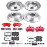 Powerstop 4-Wheel Set Power Stop&reg; KC1133-36 Front and Rear Z36 Z36 Truck Carbon-Fiber Ceramic Brake Pad, Drilled & Slotted Rotor + Calipers - Image 2