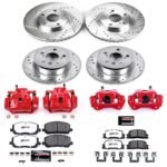 Powerstop 4-Wheel Set Power Stop&reg; KC1139-36 Front and Rear Z36 Z36 Truck Carbon-Fiber Ceramic Brake Pad, Drilled & Slotted Rotor + Calipers - Image 2