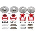 Powerstop 4-Wheel Set Power Stop&reg; KC114-26 Front and Rear Z26 Muscle Carbon-Fiber Ceramic Brake Pad, Drilled & Slotted Rotor and Caliper Kit - Image 5