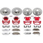 Powerstop 4-Wheel Set Power Stop&reg; KC114A-26 Front and Rear Z26 Muscle Carbon-Fiber Ceramic Brake Pad, Drilled & Slotted Rotor and Caliper Kit - Image 5