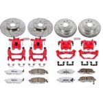 Powerstop 4-Wheel Set Power Stop&reg; KC114B-26 Front and Rear Z26 Muscle Carbon-Fiber Ceramic Brake Pad, Drilled & Slotted Rotor and Caliper Kit - Image 5