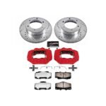 Powerstop 2-Wheel Set Power Stop&reg; KC1233A-36 Front Z36 Z36 Truck Carbon-Fiber Ceramic Brake Pad, Drilled & Slotted Rotor + Calipers - Image 2