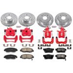 Powerstop 4-Wheel Set Power Stop&reg; KC1240A Front and Rear Z23 Daily Carbon-Fiber Ceramic Brake Pad, Drilled & Slotted Rotor and Caliper Kit - Image 4