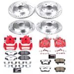 Powerstop 4-Wheel Set Power Stop&reg; KC1240B-26 Front and Rear Z26 Muscle Carbon-Fiber Ceramic Brake Pad, Drilled & Slotted Rotor and Caliper Kit - Image 5