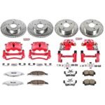 Powerstop 4-Wheel Set Power Stop&reg; KC1302-26 Front and Rear Z26 Muscle Carbon-Fiber Ceramic Brake Pad, Drilled & Slotted Rotor and Caliper Kit - Image 5