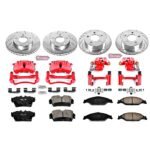 Powerstop 4-Wheel Set Power Stop&reg; KC1302 Front and Rear Z23 Daily Carbon-Fiber Ceramic Brake Pad, Drilled & Slotted Rotor and Caliper Kit - Image 4
