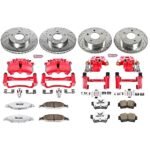Powerstop 4-Wheel Set Power Stop&reg; KC1302A-26 Front and Rear Z26 Muscle Carbon-Fiber Ceramic Brake Pad, Drilled & Slotted Rotor and Caliper Kit - Image 5
