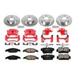 Powerstop 4-Wheel Set Power Stop&reg; KC1302A Front and Rear Z23 Daily Carbon-Fiber Ceramic Brake Pad, Drilled & Slotted Rotor and Caliper Kit - Image 4
